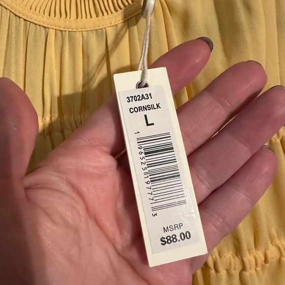 Max Studio sheer yellow top. New with tags. - Picture 4 of 6